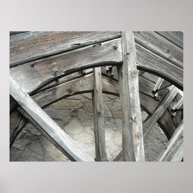 Affiches Roue d'eau de moulage à vent (Devant)
