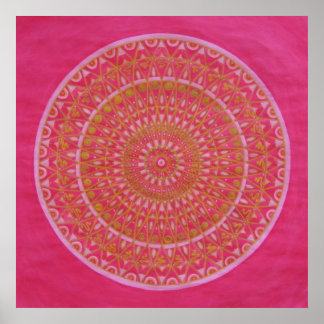 Affiches Roue d'or Mandala