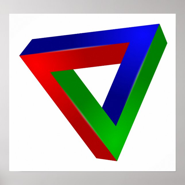 Affiches rouge-41230 ILLUSIONS OPTIQUES FORMES TRIANGLE TWI (Devant)