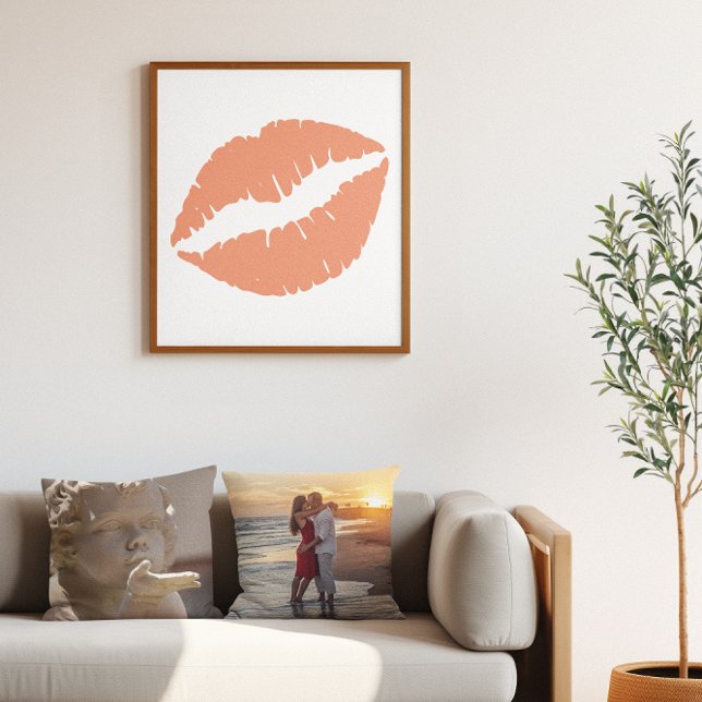 Affiches Rouge à lèvres orange saumon (Salmon Orange Lipstick Poster)