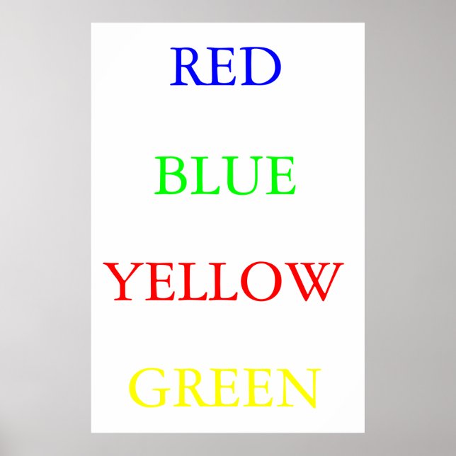 Affiches Rouge bleu jaune vert (Devant)