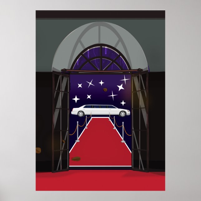 Affiches Rouge Carpet Celebration Limo (Devant)