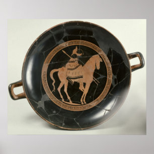 Affiches Rouge-chiffre representation de grenier de tasse