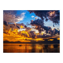 Rouge du coucher du soleil