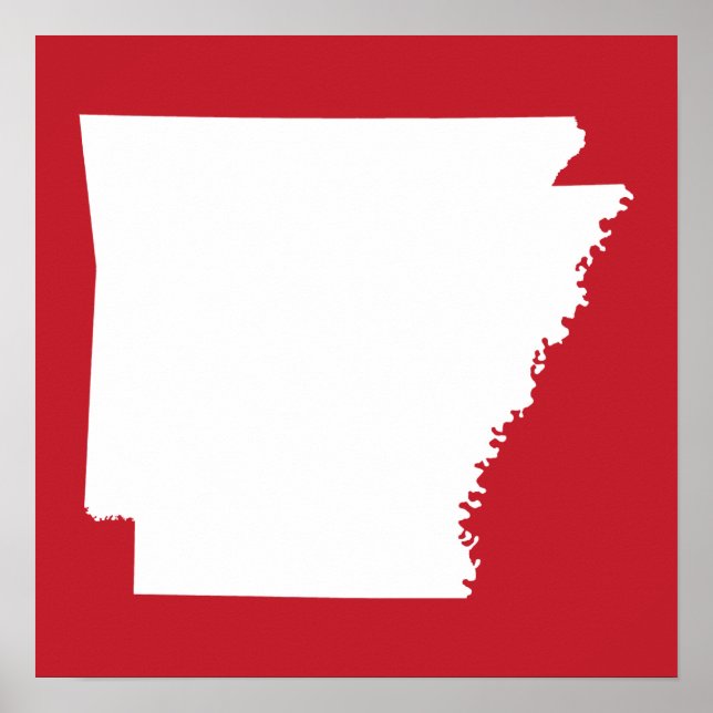 Affiches Rouge et Blanc de l'Arkansas (Devant)
