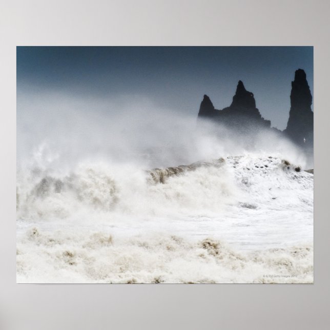 Affiches Rough Seas, Vik i Myrdal, Islande (Devant)
