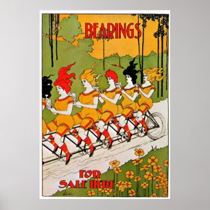 Affiches Roulements 1896 ~ Publicité Vintage de vélo
