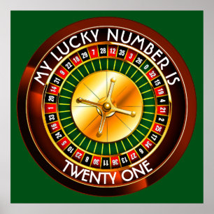 Affiches Roulette Casino Roulette Avec Votre Chance Numéro