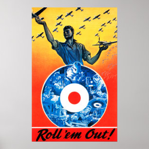Affiches Roulez-les corps d'aviation canadien royal
