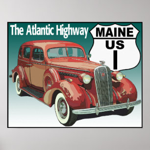Affiches Route 1 du Maine - Route de l'Atlantique