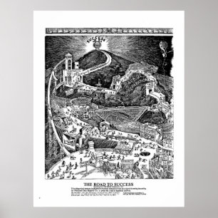 Affiches ROUTE à la copie encadrée par SUCCÈS