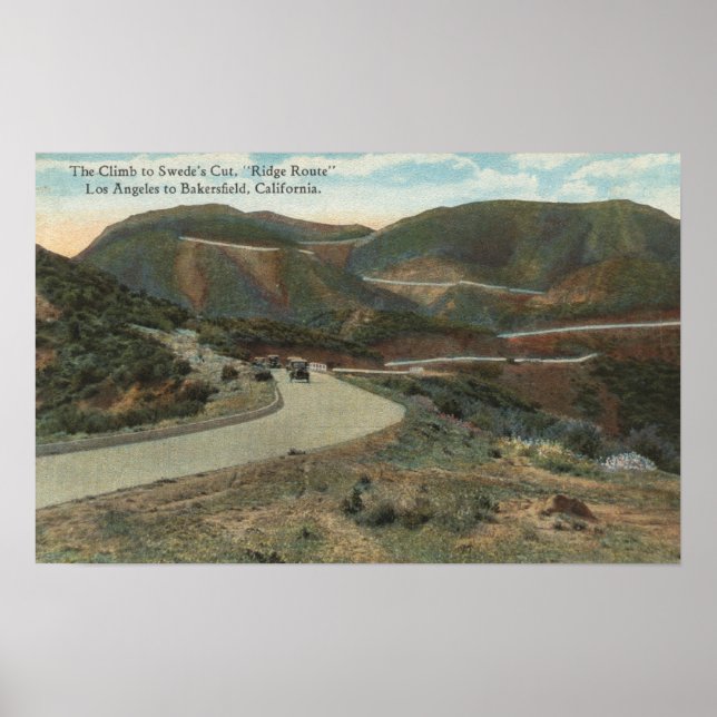 Affiches Route de la Ridge à Swede's Cut & Bakersfield (Devant)