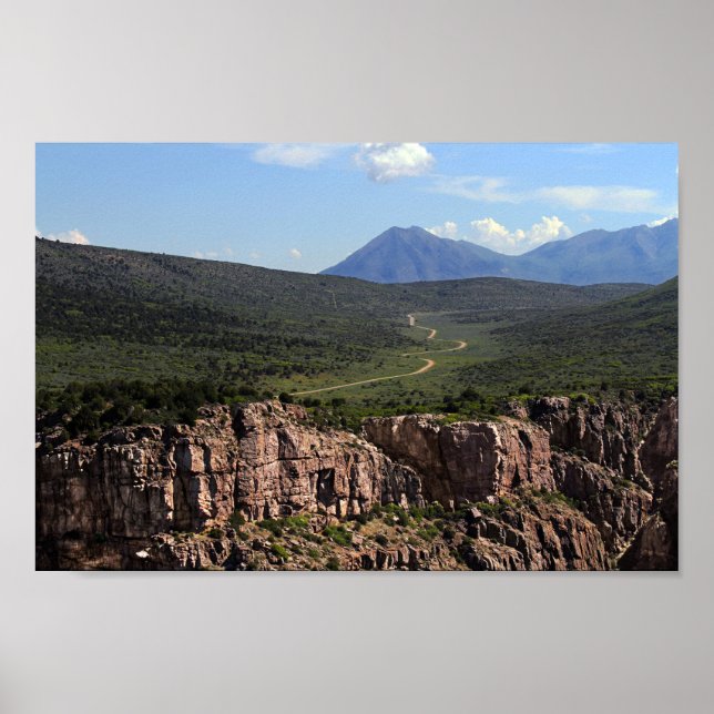 Affiches Route du canyon noir au Colorado (Devant)