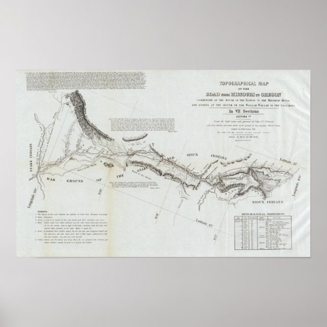 Affiches Route du Missouri à l'Oregon 2 (Devant)