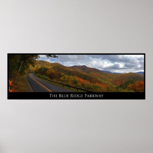 Affiches Route express bleue de Ridge dans l'automne
