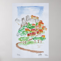 Route vers la forteresse de Corte | Corse, France