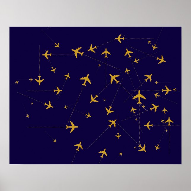 Affiches routes des voies aériennes (Devant)
