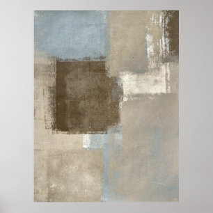 Affiches "Routes" grises et copie beige d'affiche d'art