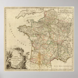 Affiches Routes postales de la France