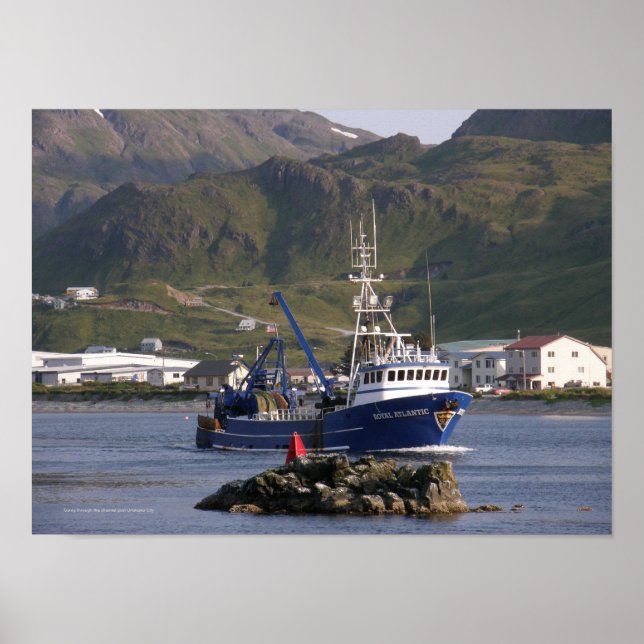 Affiches Royal Atlantic, Fishing Trawler in Dutch Harbor (Devant)