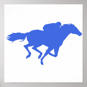 Affiches Royal Blue Horse Racing