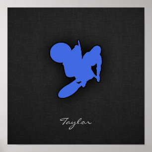 Affiches Royal Blue Motocross