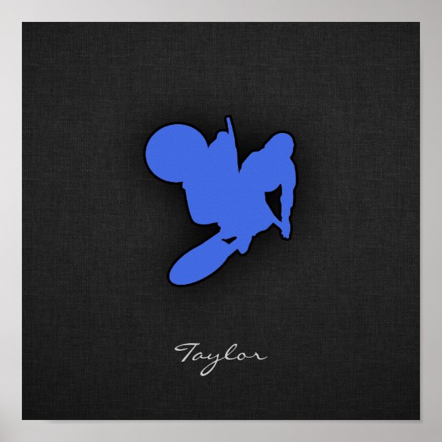 Affiches Royal Blue Motocross (Devant)