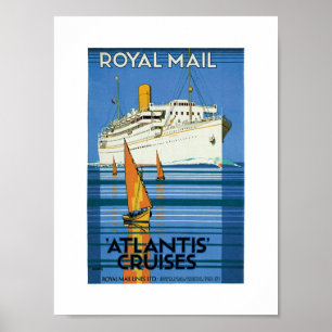 Affiches Royal Mail "Atlantis Cruises"