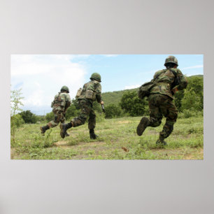Affiches Royal Thai Marines se promènent pour sécuriser le
