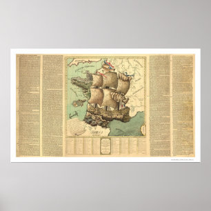 Affiches Royaume de la France comme bateau de navigation