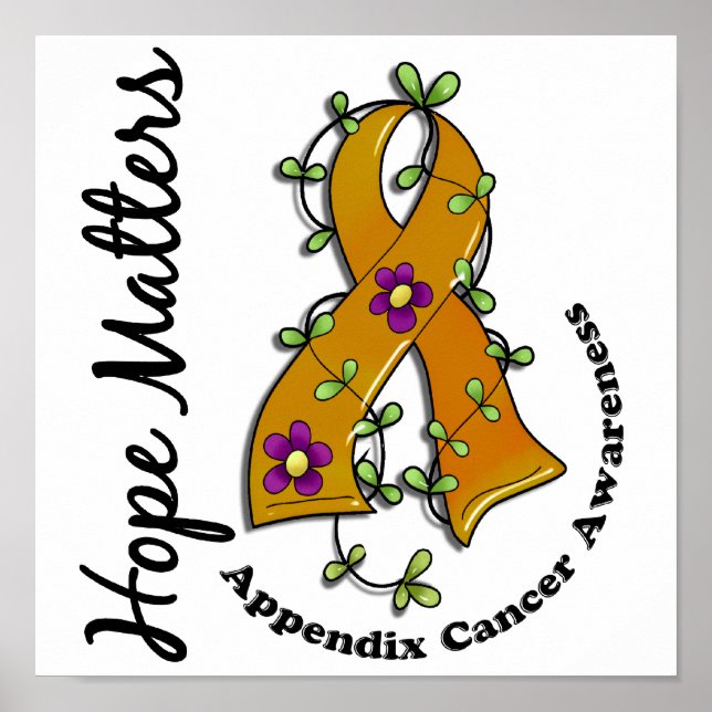Affiches Ruban Flower 4 Hope Matters Annexe Cancer (Devant)