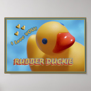 Affiches Rubber Duckie JE T'AIME ! DUCKY