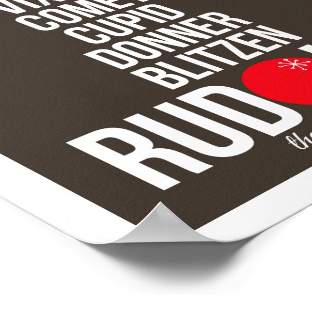Affiches Rudolph Simple Print (Coin)