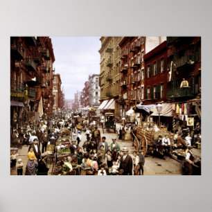 Affiches Rue de mûre, New York City, NY 1900