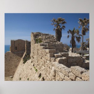 Affiches ruines de Césarée du port construit par Hérode le 