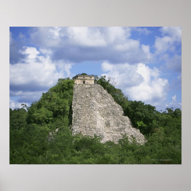 Affiches Ruines mayas de Coba, péninsule du Yucatan, Mexiqu (Devant)