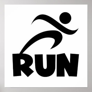 Affiches RUN noir
