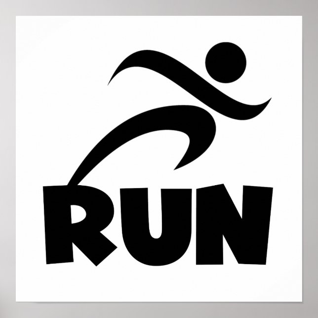Affiches RUN noir (Devant)
