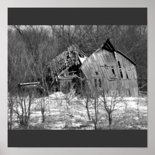 Affiches Rural Nebraska Grange B&W