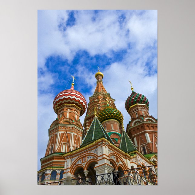 Affiches Russie, Moscou, place Rouge, cathédrale Saint-Basi (Devant)