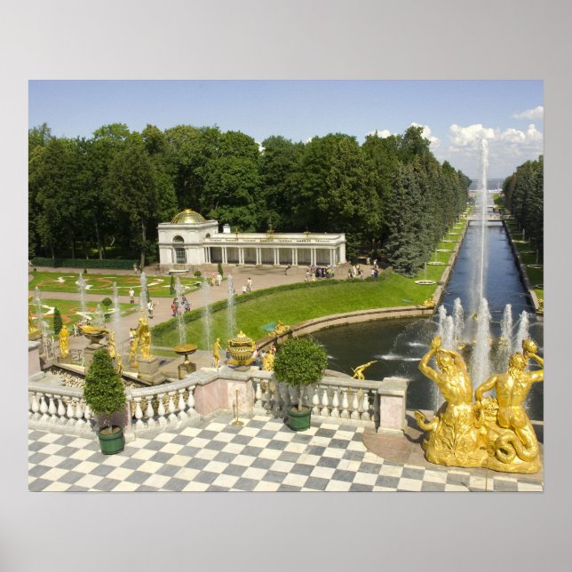 Affiches Russie. Petrodvorets. Palais Peterhof. Pierre le (Devant)