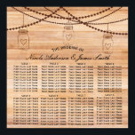 Affiches Rustic Country Bois & Pots Mason Mariage Siège<br><div class="desc">Customisez comme vous voulez.</div>
