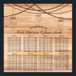 Affiches Rustic Country Bois & Pots Mason Mariage Siège<br><div class="desc">Customisez comme vous voulez.</div>