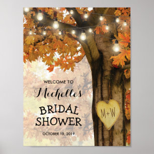 Affiches Rustique Automne Lumières arbre d'automne Fête des