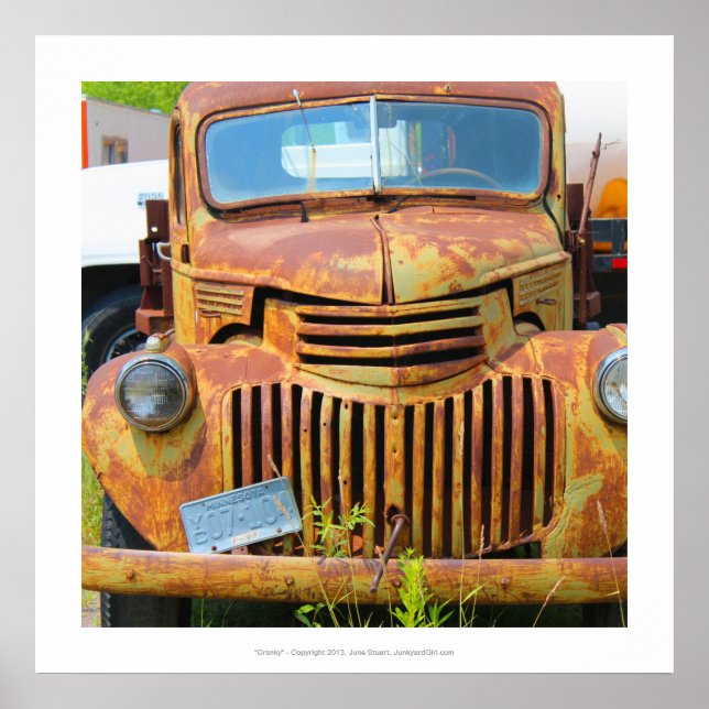 Affiches Rusty vintage voiture vieux junker antique automob (Devant)