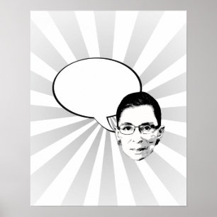 Affiches Ruth Bader Ginsburg Pensé bulle