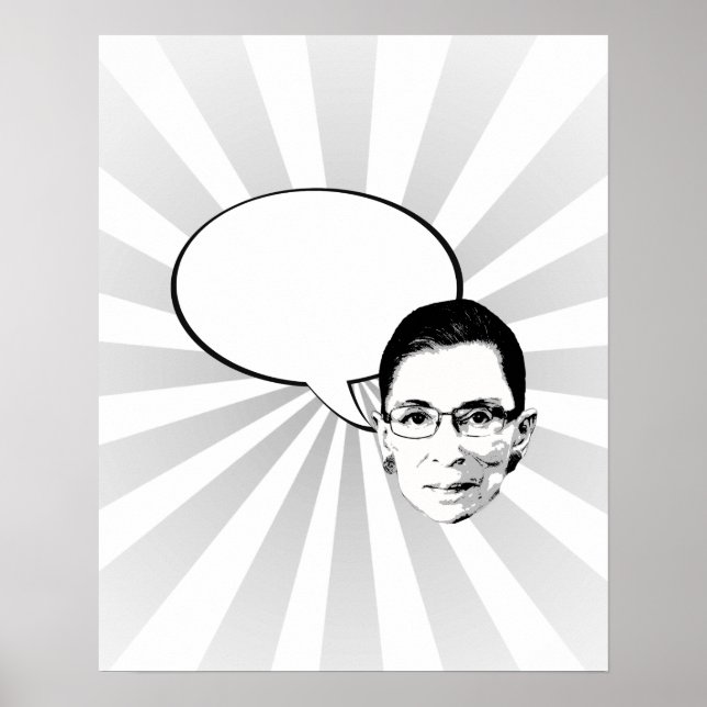 Affiches Ruth Bader Ginsburg Pensé bulle (Devant)