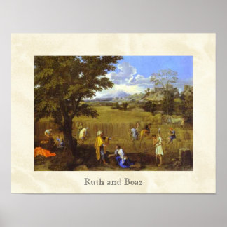 Affiches Ruth et Boaz par Nicolas Poussin vers 1660
