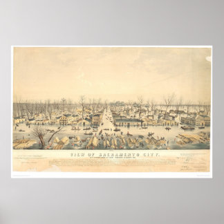 Affiches Sacramento pendant les inondations de 1850 (1586A)