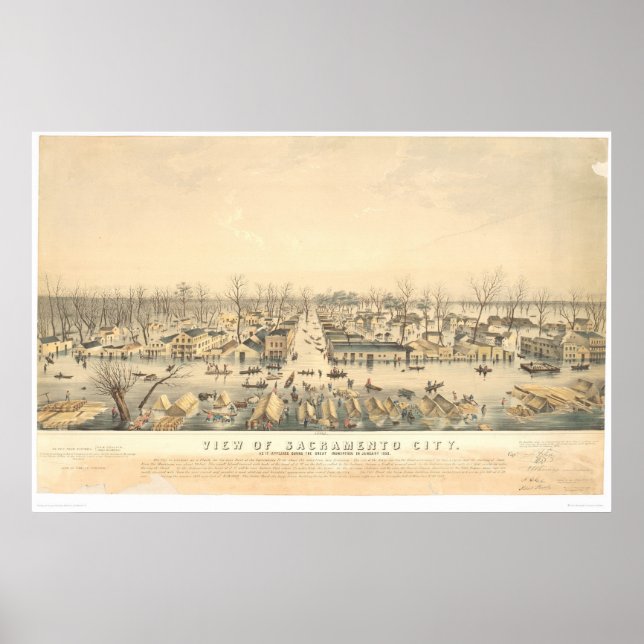 Affiches Sacramento pendant les inondations de 1850 (1586A) (Devant)